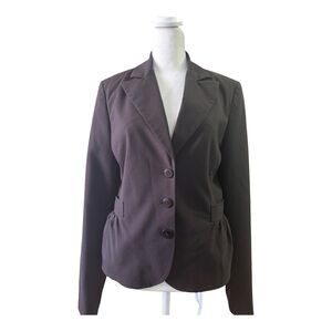To The Max Women's Blazer Size 8  Three Button Black Office Jacket
